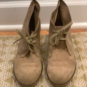 Jcrew suede wedge booties